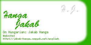 hanga jakab business card